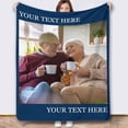 thumbnail image 1 of Personalized Collage Throw Blanket with Photo Text, Customized Picture Collage Throw Blanket for Birthday Customized Picture Bed Blanket for Boyfriend Girlfriend Anniversary Blankets, 1 of 5