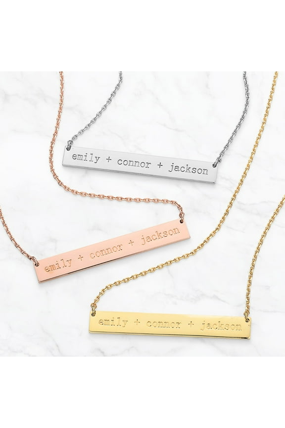 Personalized Collection of Names Personalized Bar Necklace