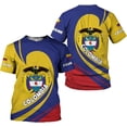 thumbnail image 1 of Personalized Colombia Shirt Custom Colombia Flag Shirts for Men Women, Colombian Pride T-Shirt, Colombia Tshirt (Style 6) (S), 1 of 3