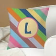thumbnail image 1 of Personalized Colorful Stripes Pillow, 1 of 1