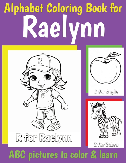 Personalized Coloring Books for Girls ABC Coloring Book for Raelynn ...