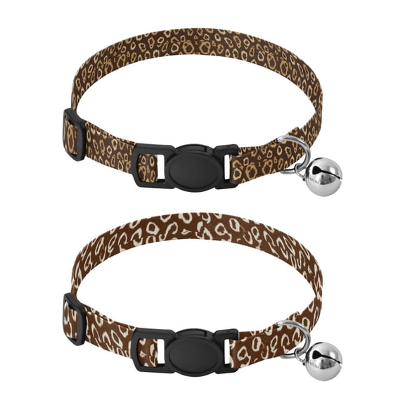 Personalized Comfortable Soft Pet Collar With Bell Design For Dogs Cats Simple Design Repeating Pattern Design