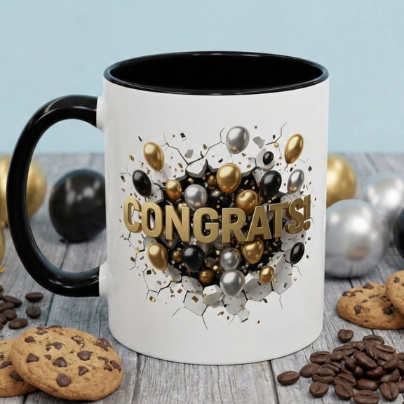 Personalized Congrats Mug, Custom Graduation Gift, Promotion Coffee Cup, New Dad Present, Teacher Appreciation Gift, Custom Name Cups