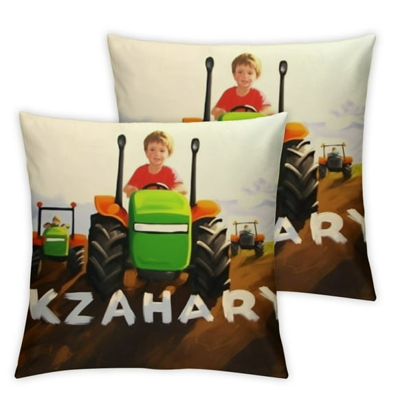 Personalized Construction Zone Throw Pillow