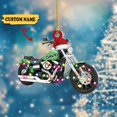 thumbnail image 1 of Personalized Cool Multicolor Hat Motorcycle Christmas Acrylic Ornaments, Motorcycle Ornament for Men, Ornament Decoration, Ornament For Gift, Ornament Christmas--Please message us your custom name, 1 of 2