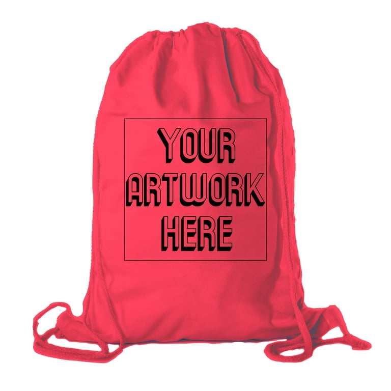 Personalized Cotton Drawstring Backpacks Your logo here Custom Cinch Sacks
