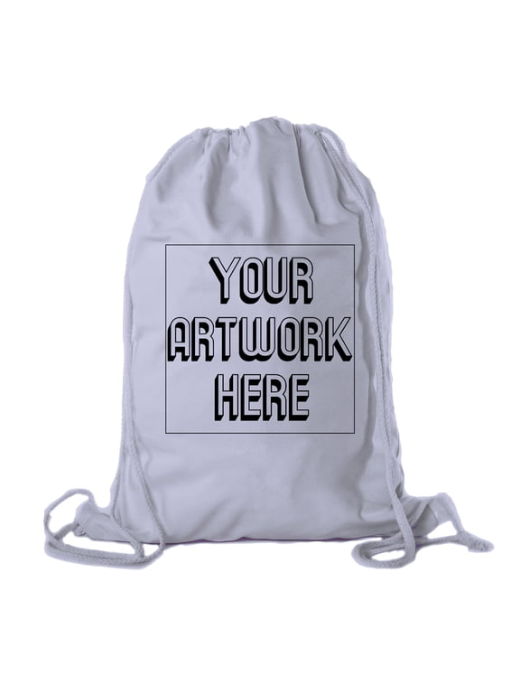 Personalized Cotton Drawstring Backpacks, Your logo here Custom Cinch Sacks