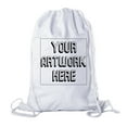 thumbnail image 1 of Personalized Cotton Drawstring Backpacks, Your logo here Custom Cinch Sacks, 1 of 2