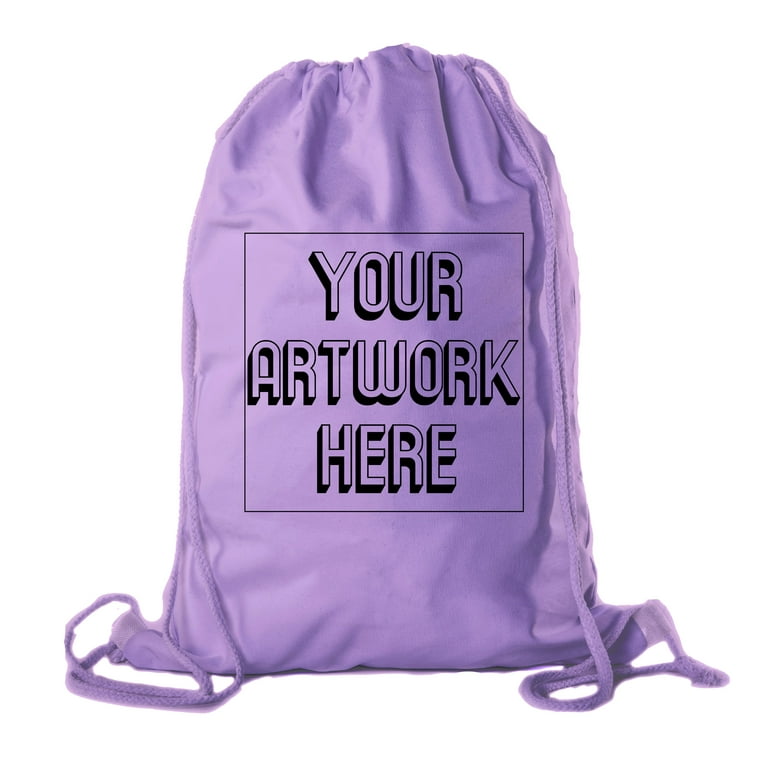 Personalized Cotton Drawstring Backpacks Your logo here Custom Cinch Sacks