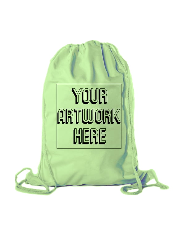 Personalized Cotton Drawstring Backpacks, Your logo here Custom Cinch Sacks