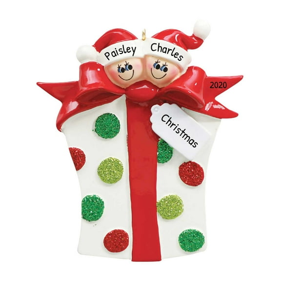 Personalized Couple Christmas Ornament 2024 - Our First Christmas Together Ornament - Present Box