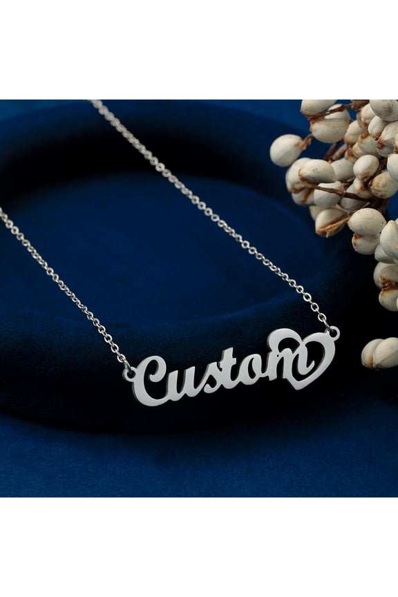 Personalized Couple Custom Name Necklaces for Women Stainless Steel Jewelry Heart Chains Choker Valentines Day Gifts