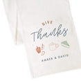 thumbnail image 1 of Personalized Couple Names Give Thanks Canvas Table Runner, 1 of 2