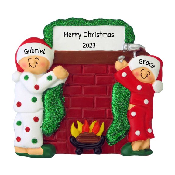 Personalized Couple Ornaments 2024 - Christmas Pjs Couple Christmas Ornament Our First Xmas Together