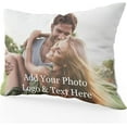 thumbnail image 1 of Personalized Couple Photo Pillow  | 16x16 - Optional Insert | Personalized Cover with Your Loved Ones, 1 of 10