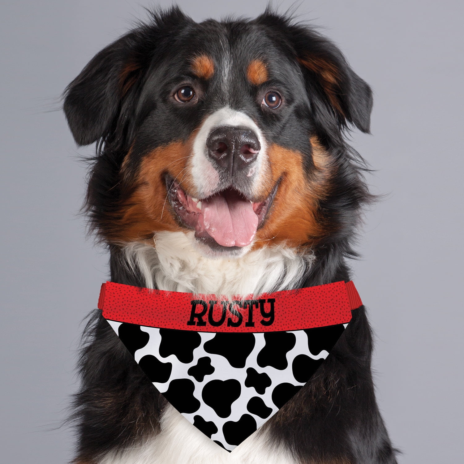 Personalized Cow Pattern Dog Bandana Collar Cover - Walmart.com
