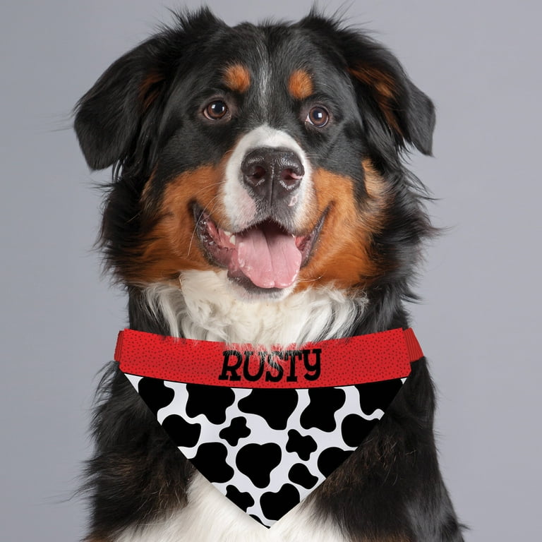 Personalized Cow Pattern Dog Bandana Collar Cover Walmart