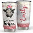 thumbnail image 1 of Personalized Cow Tumbler Not Today Heifer 20oz 30oz Tumblers with Lid Gift for Women Girl Daughter Sister Animal Lovers Christmas Birthday, 1 of 6