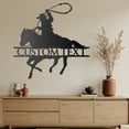 thumbnail image 1 of Personalized Cowboy Metal Sign, Western Wall Decor, Rustic Cowboy Riding Wall Art, Metal Outdoor Wall Art, Rustic Country Western Decor for Bedroom Living Room Bathroom, Customized Gifts Color06, 1 of 7