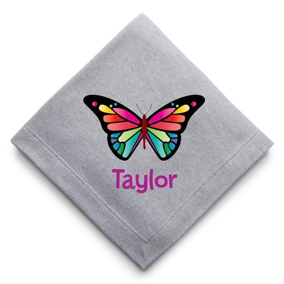 Personalized Cozy Sweatshirt Blanket, Butterfly, Castle or Puppy