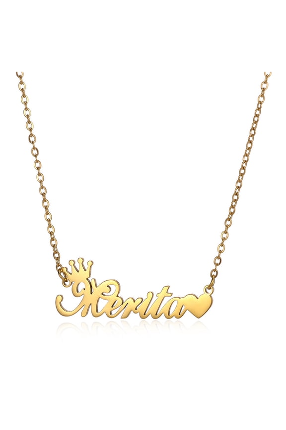 Personalized Creative DIY Customized Crown Letter Name Necklace