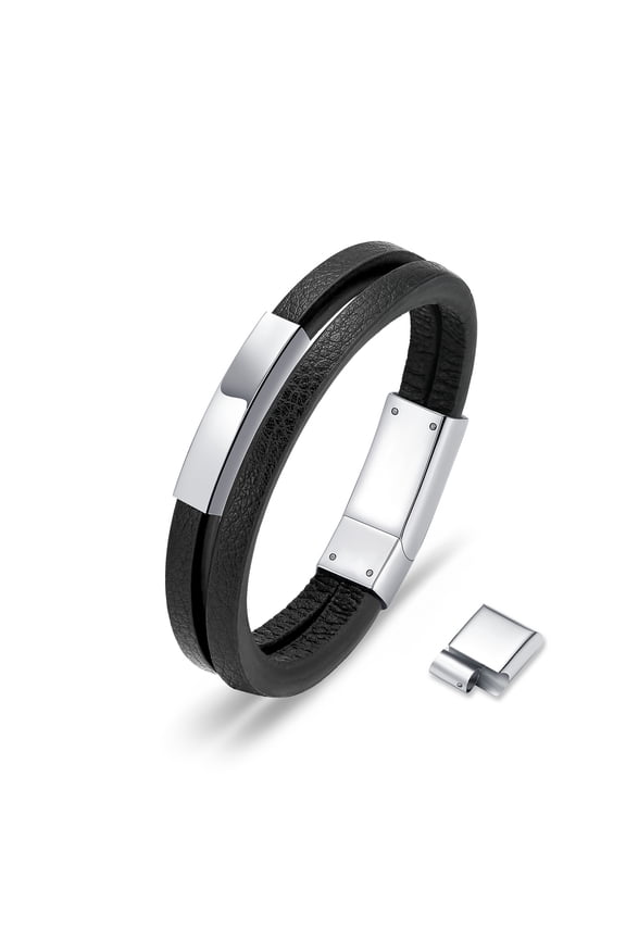 Personalized Cremation Jewelry Urn Bracelet for Ashes -Women Men Memorial Leather Urn Bracelet for Human Ashes Keepsake Cuff Bangle