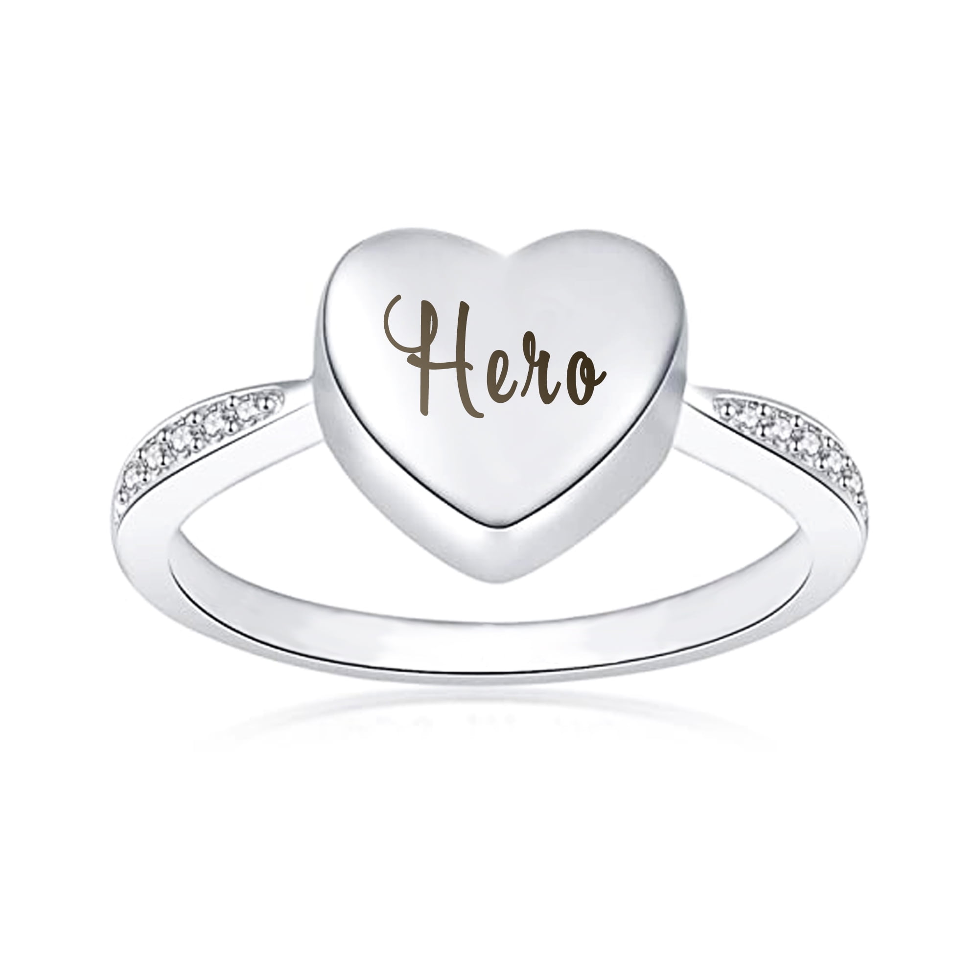 Personalized Cremation Ring, Custom Ring for Ashes, Memorial Keepsake, Free Jewelry Box & Filling Tool [Size 9, Text Engraving, 7-Font to Choose]