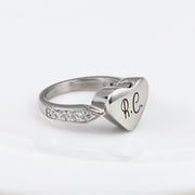 ANAVIA Personalized Cremation Ring Jewelry, Memorial Ash Urn Keepsake, Free Jewelry Box & Filling Tool [Size 6-10, 7-Font & 8-Icon to Choose]