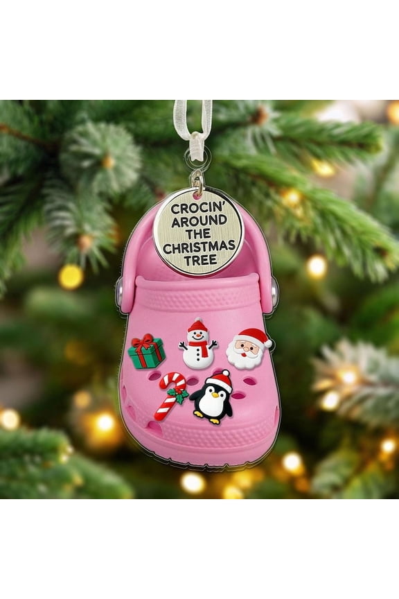 Personalized Crocs Christmas Ornament 2025, Custom Croc Ornament for Kids & Teens, Funny Mini Crocs Holiday Gift for Crocs Lovers