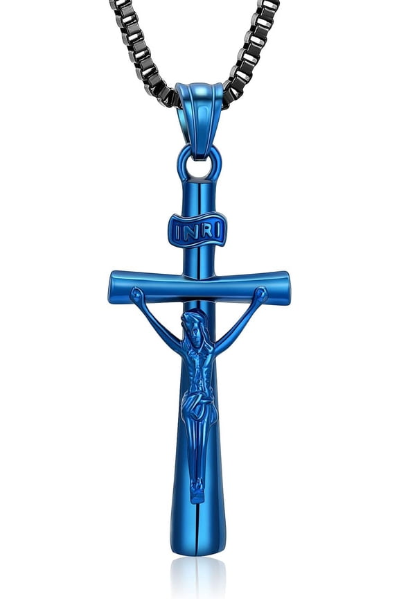 Personalized Cross Cremation Jewelry Stainless Steel Jesus Cross Urn Necklace for Ashes Keepsake Engraving Memorial Urn Necklace