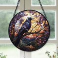 thumbnail image 1 of Personalized Crow Suncatcher Stained Glass, Crow Stained Glass Window Hanging Crow Sun Catchers Indoor Window Décor dmQoIJ, 1 of 5