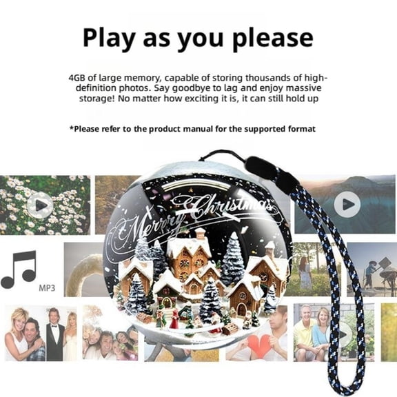 Personalized Crystal Balls Video Player, 2.7inch 3D Video Electronic Ball, Crystal Ball Digital Display, Customized Gift for Anniversary, Birthday, Wedding Celebrations—Uploadable Videos & Photos