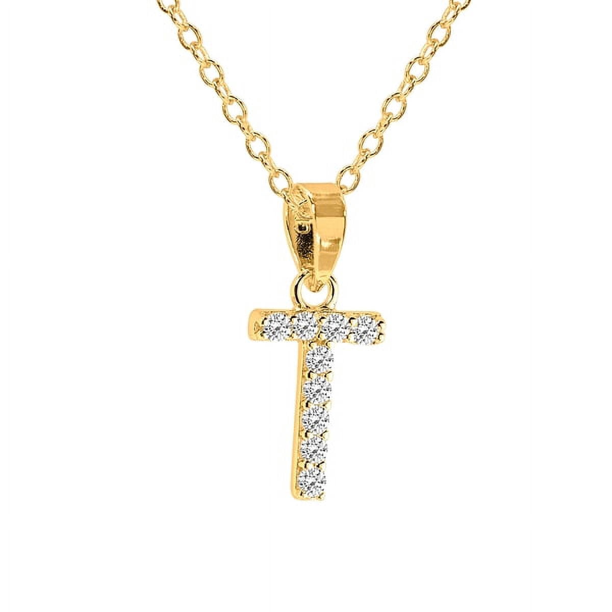 Personalized Cubic Zirconia Initial Pendant