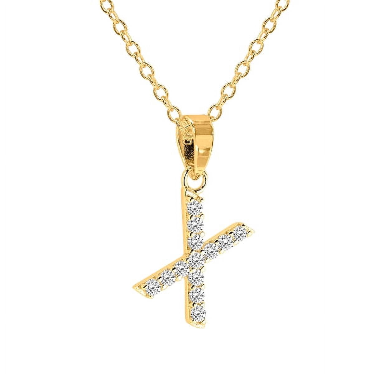 Personalized Cubic Zirconia Initial Pendant
