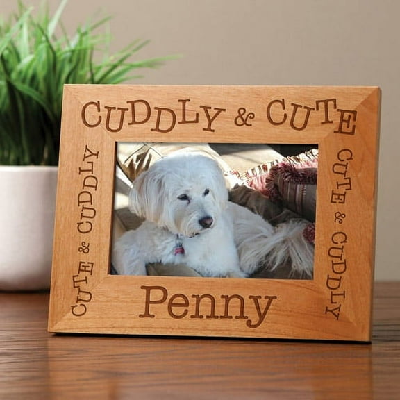 Personalized Cuddly and Cute  Wood Frame