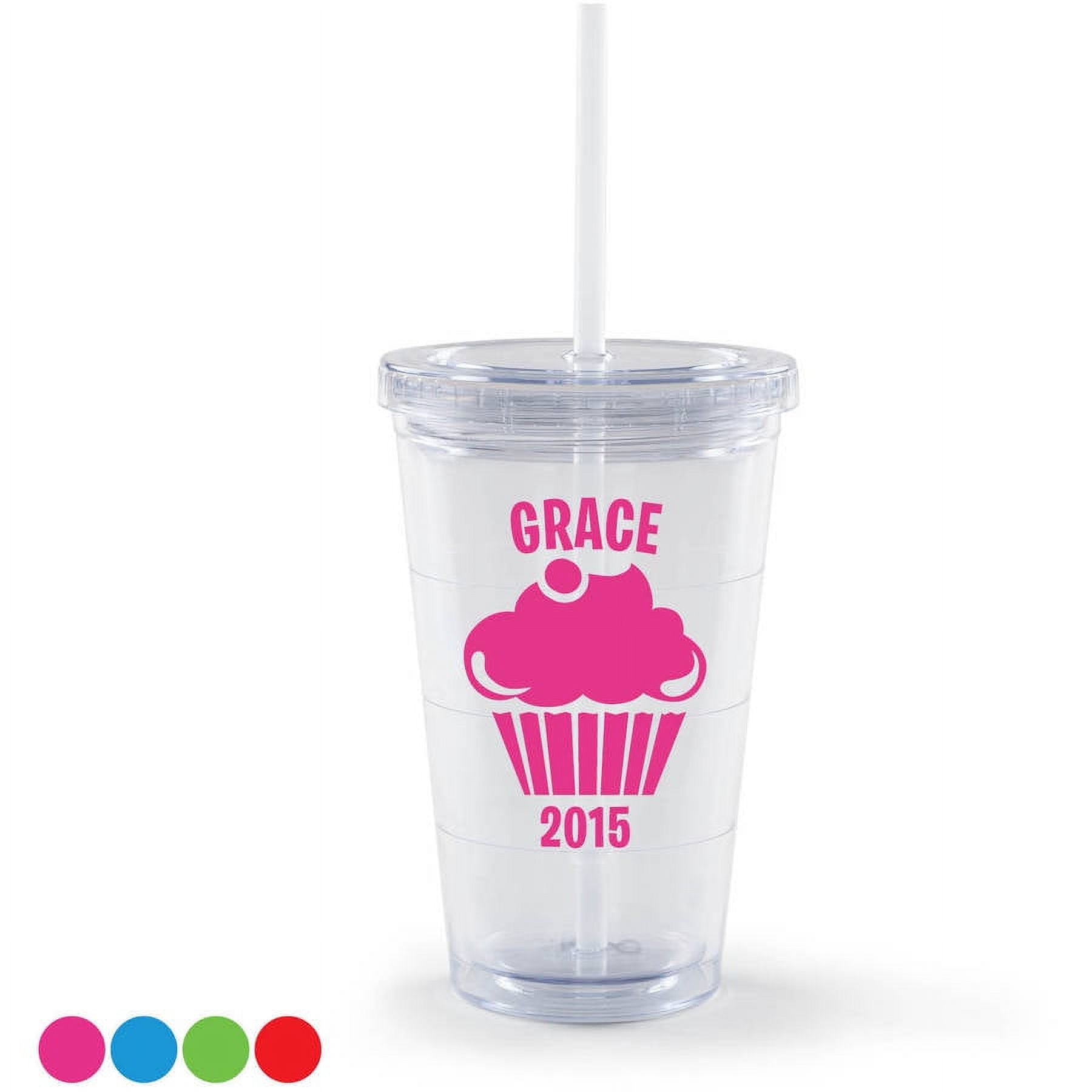 Personalized Cupcake Acrylic Tumbler
