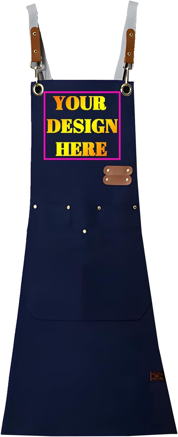 Personalized Custom Aprons Men'S Women'S Kitchen Cooking Aaprons Custom