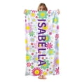 thumbnail image 1 of Personalized Custom Beach Towel - Microfiber Pool Swim Travel Large Soft Customized Name Towel (30"x60"), 1 of 9