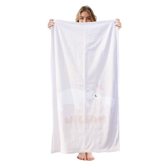 Personalized Custom Beach Towel - Microfiber Pool Swim Travel Large Soft Customized Name Towel (30"x60")
