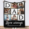 thumbnail image 1 of Personalized Custom Blanket with Photo Text Photo with Dad for Father Dad Daddy Papa Grandpa Dad Birthday Gifts for Father to My Father Blanket Gifts-30 x40, 1 of 6
