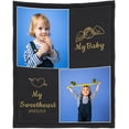 thumbnail image 1 of Personalized Custom Blanket with Picture Text Customized Memorial Gifts Blankets Using My Own Photos Customize Memorial Gifts for Father Mother Day (Seven photos, 60x80in(152.4x203.2cm)), 1 of 5
