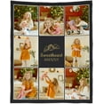 thumbnail image 1 of Personalized Custom Blanket with Picture Text Customized Memorial Gifts Blankets Using My Own Photos Customize Memorial Gifts for Father Mother Day (Seven photos, 60x80in(152.4x203.2cm)), 1 of 5
