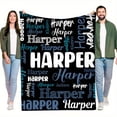 thumbnail image 1 of Personalized Custom Blankets, Unique Gift Blankets with Names, Exclusive Personal Gifts, Family Name Blankets, Gifts for Friends, Commemorative Blankets with Names, Soft Flannel Sofa Blankets, 1 of 13