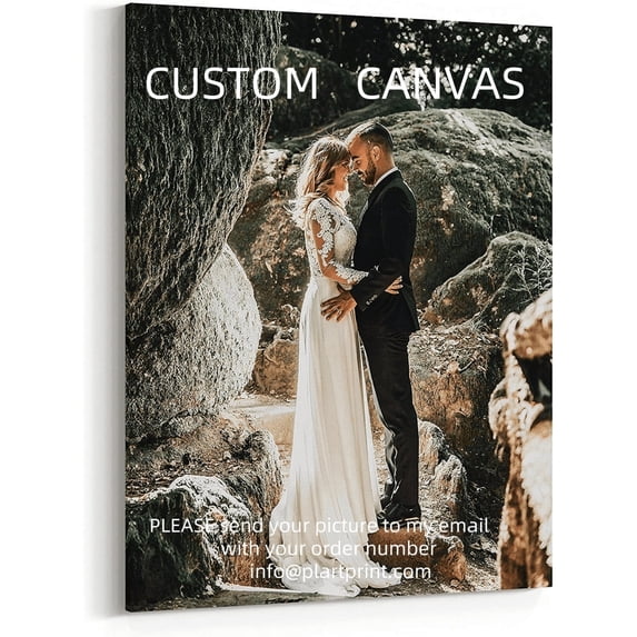 Personalized Custom Canvas Prints: Photo On Canvas (Framed 20X30) Transform Your Photos into Stunning Framed Wall Art Digitally.(Please send photos to customer service after placing an order)