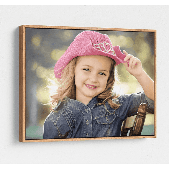 Personalized Custom Canvas Prints: Photo On Canvas (Light Brown 11X14) Transform Your Photos into Stunning Framed Wall Art Digitally.(Please send photos to customer service after placing an order)
