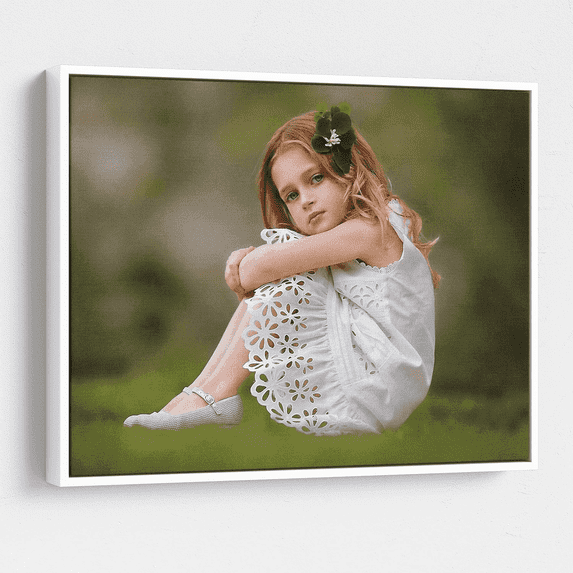 Personalized Custom Canvas Prints: Photo On Canvas (White 24X36) Transform Your Photos into Stunning Framed Wall Art Digitally.(Please send photos to customer service after placing an order)