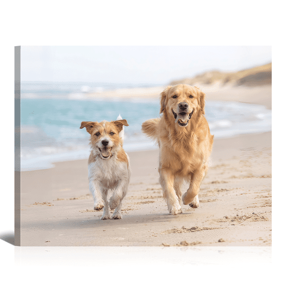 Personalized Custom Canvas Prints with Your Photos 20x16 Picture Print Customized Gifts for Family Couples Baby Pets Wedding Birthday Home Wall Art Decor