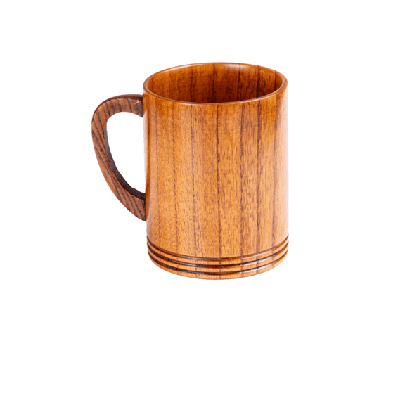 Personalized Custom Carved High Temperature Resistant Jujube Wood Mug Beer Coffee Cup Big Belly Cup with Handle, Comfortable Grip Natural Wood Grain Heat Resistant, Unique