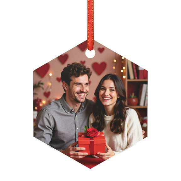 Personalized Custom Clear Acrylic Christmas Tree Ornament with Photo, Unique Gift for Family Friends