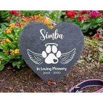 Personalized Custom Dog And Cat Memorial Headstone – Pet Loss Sympathy Gift, Grave Marker & Memorial Stone for Outdoor Garden Stepping Stone